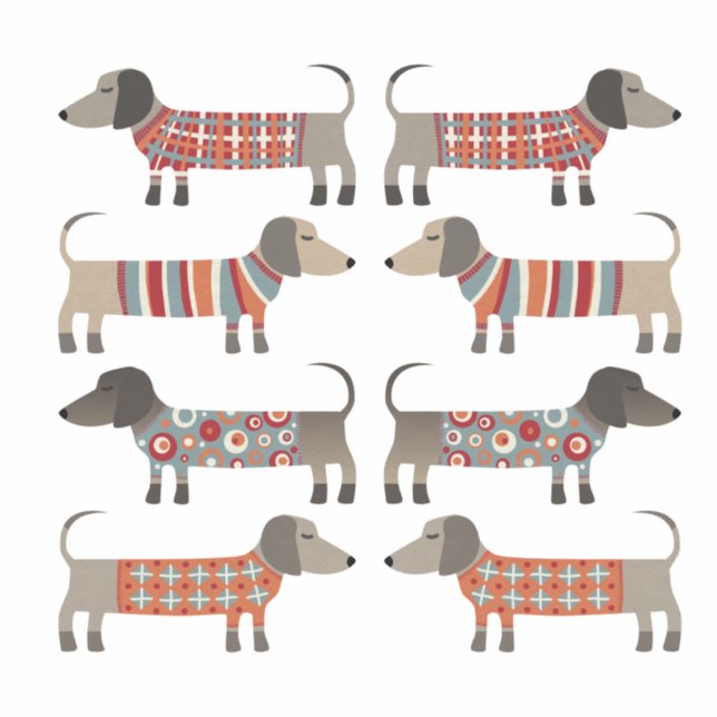 Sticker Chien de saucisse Dachshund (Devant)