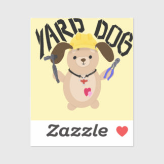 Sticker Chien de triage du travailleur de la construction 