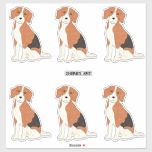 Sticker Chiens Beagles, à l'air mignon