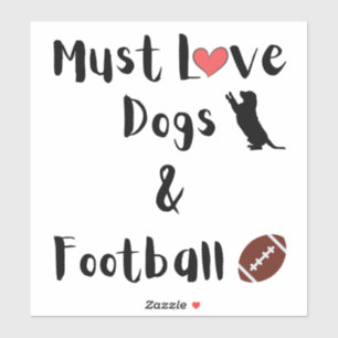 Sticker Chiens et bâton de football