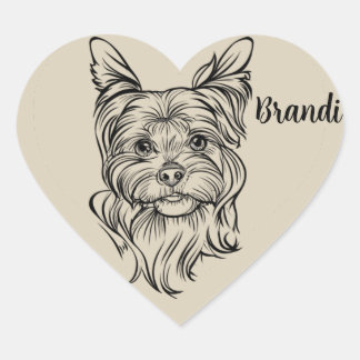 Sticker Chih Tzu Coeur Personnalisé Avec Nom De An