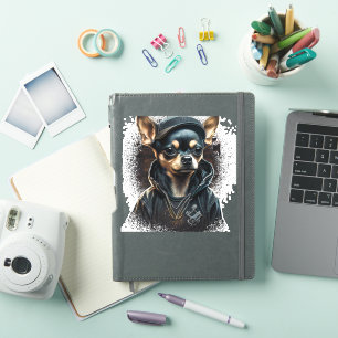 Sticker Chihuahua Cool Chien Rap Hip-Hop Gangster