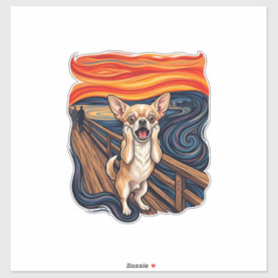 Sticker Chihuahua hurleur Pont de cri de chien_1
