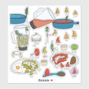 Sticker Chilaquiles getting ready