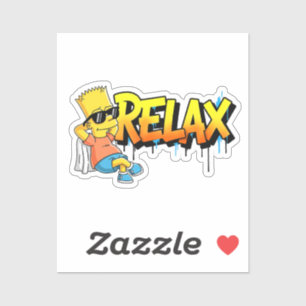 Sticker Chill Bart Relax Graffiti de Style Urbain Graphiqu