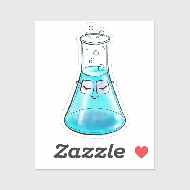 Sticker Chimie Love Science Lab Art (Feuille)