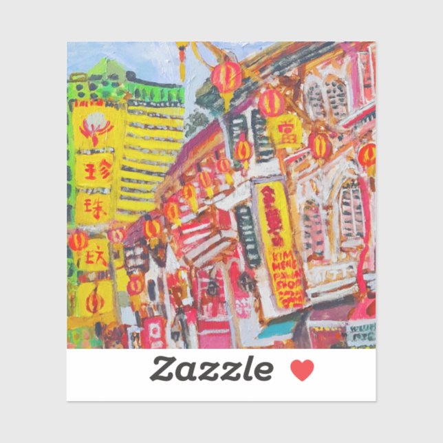 Sticker Chinatown Singapour (Feuille)