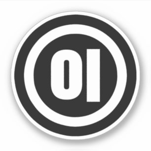 Sticker Chine coréenne Numéro 2 Deux 이