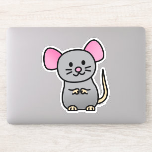 Sticker Chinois lunaire de souris rat de Nouvel An argent 