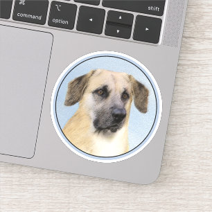 Sticker Chinook (Oreilles Laissées) Peinture - Art Chien o