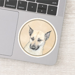 Sticker Chinook (Oreilles Pointées) Peinture - Art Chien o