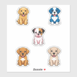 Sticker Chiots mignons