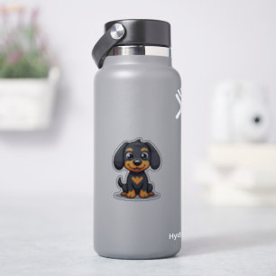 Sticker Chiots teckel Kawaii – Pose assise