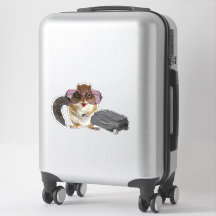 Chipmunk portant des lunettes de soleil et tenant 