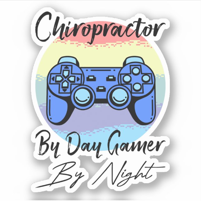 Sticker Chiropracteur Par Joueur De Jour Par Nuit (Devant)