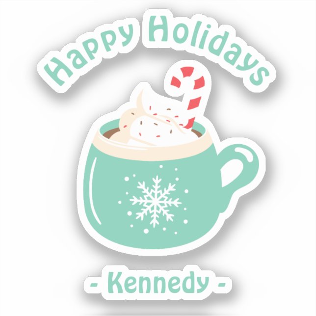 Sticker Chocolat chaud de Noël (Recto)