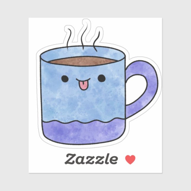Sticker Chocolat chaud délicieux (Feuille)