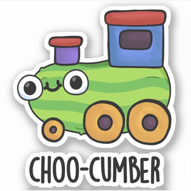 Sticker Chocolat Concombre Drôle (Devant)