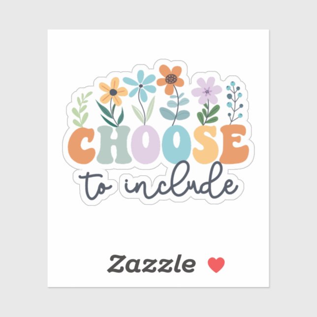 Sticker Choisir D'Inclure L'Autisme Enseignant De L'Éducat (Feuille)
