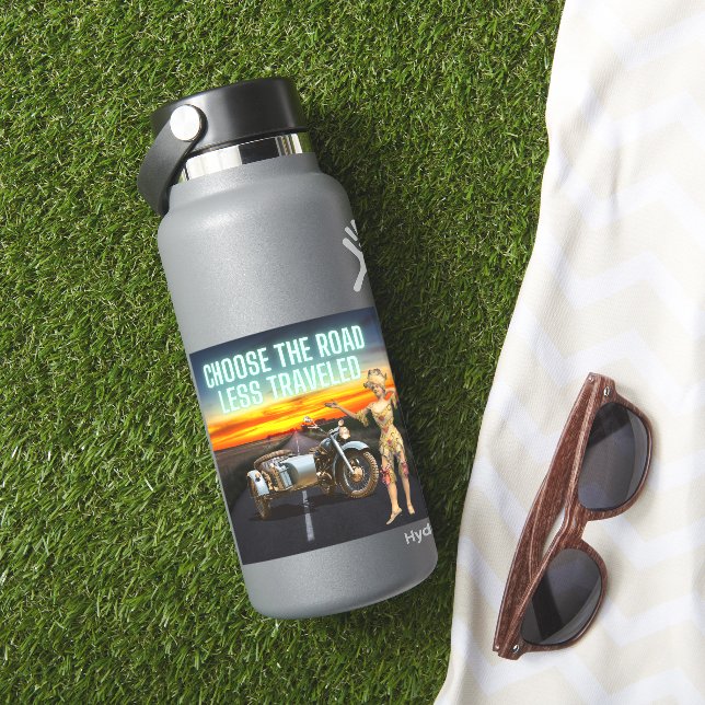 Sticker Choisir la route moins Voyagé Art modifié Vinyl (HydroFlask Insitu)