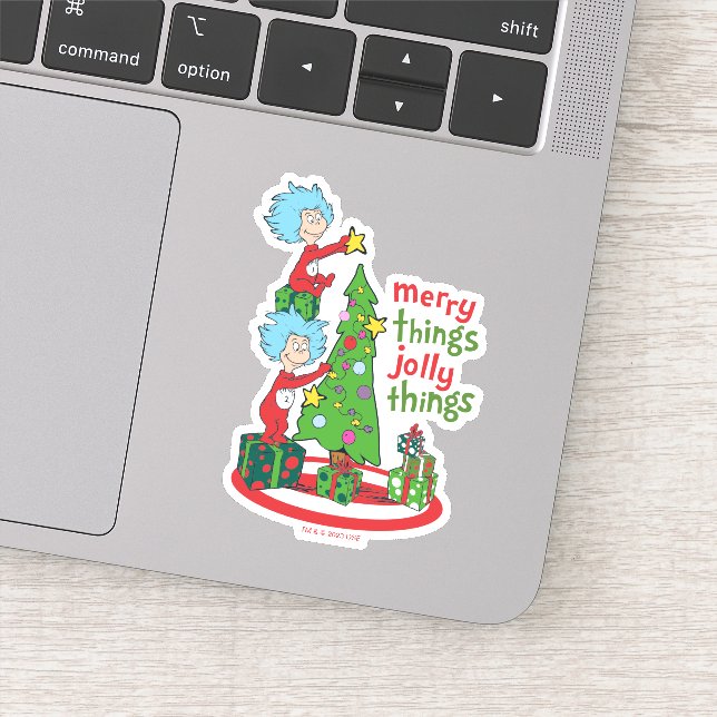 Sticker Chose Une Chose Deux Merry Things Jolly Things (Détail)