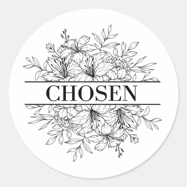 Sticker Chosen Glaube Christentum glauben (Vorderseite)