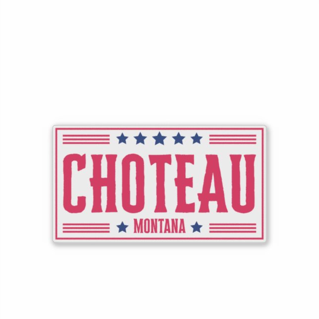 Sticker CHOTEAU MONTANA Étoiles & rayures (Devant)