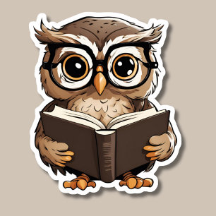 Sticker Chouette à livre mou étanche