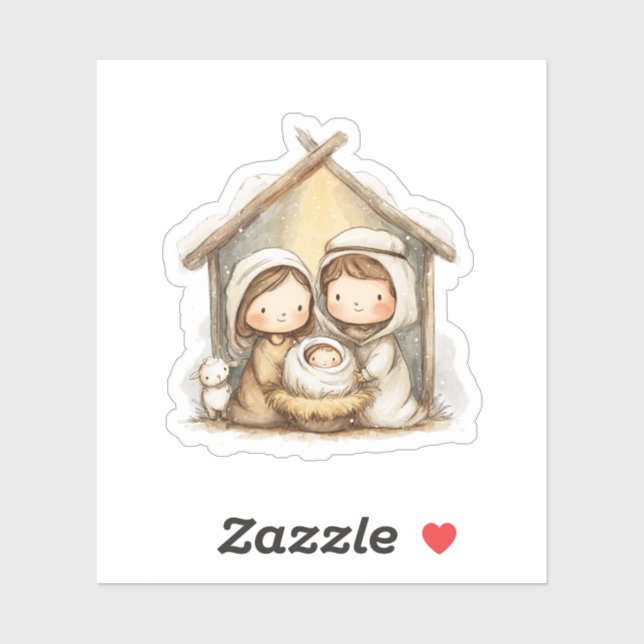 Sticker Christmas Nativity (Feuille)