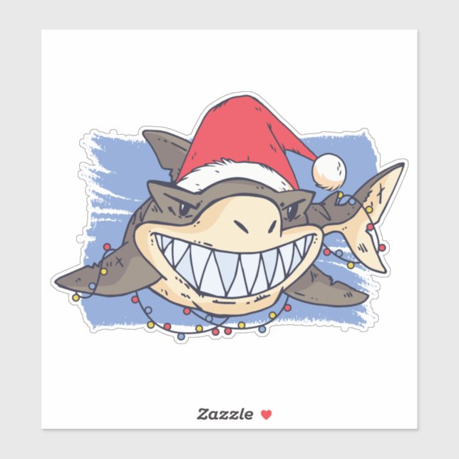 Sticker Christmas Shark (Feuille)
