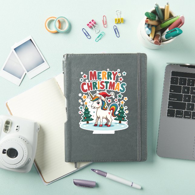 Sticker Christmas Shirt Unicorn Girls Christmas Outfit Chr (Couverture iPad)