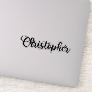 Sticker Christopher Nom - Calligraphie manuscrite