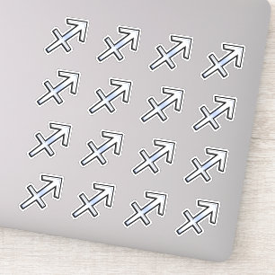Sticker Chrome comme Sagittarius signe Zodiac