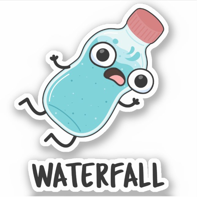 Sticker Chute d'eau amusante (Devant)