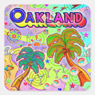 Sticker cible de vacances Oakland