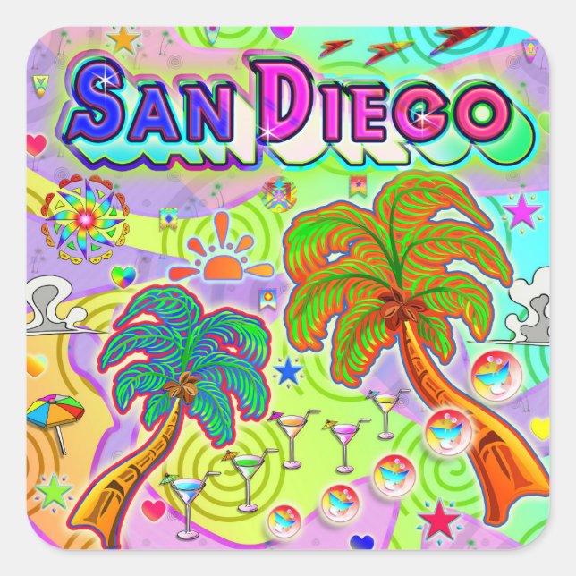 Sticker Cible Vacances San Diego (Devant)