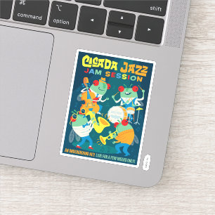Sticker Cicada Jazz Jam Session