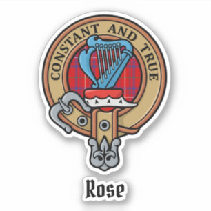 Sticker Cimier Rose de clan sur Tartan