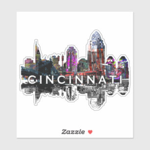 Sticker Cincinnati, Ohio en graffiti