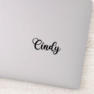 Sticker Cindy Name - Calligraphie manuscrite