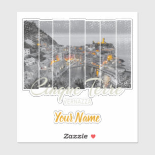 Sticker Cinque Terre Vernazza Italie Souvenir vintage