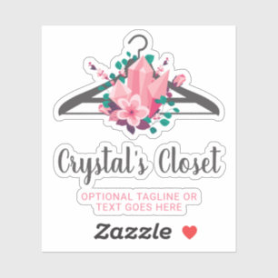 Sticker Cintre Vêtements Cristaux Floraux Bohème Placard L