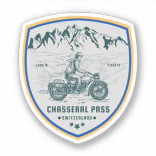 Sticker Circuit de Chasseral, tour en moto dans les Alpes