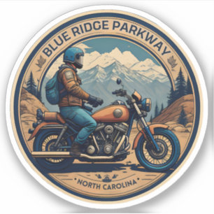 Sticker Circuit moto Blue Ridge Parkway Scenic Byway