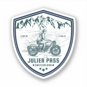 Sticker Circuit moto dans les Alpes suisses par le col de