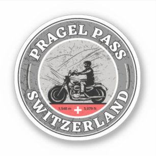 Sticker Circuit moto dans les Alpes suisses par le col de 