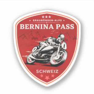 Sticker circuit moto dans les alpes suisses par le col de