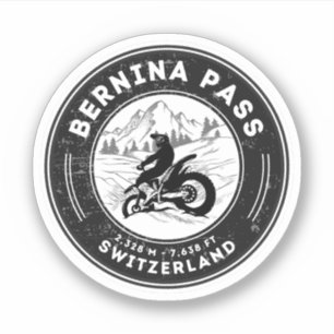 Sticker circuit moto dans les alpes suisses par le col de 