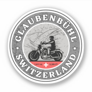 Sticker Circuit moto Glaubenbüelen pass à travers les Alpe