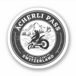 Sticker circuit moto suisse-älpes Ächerli Pass